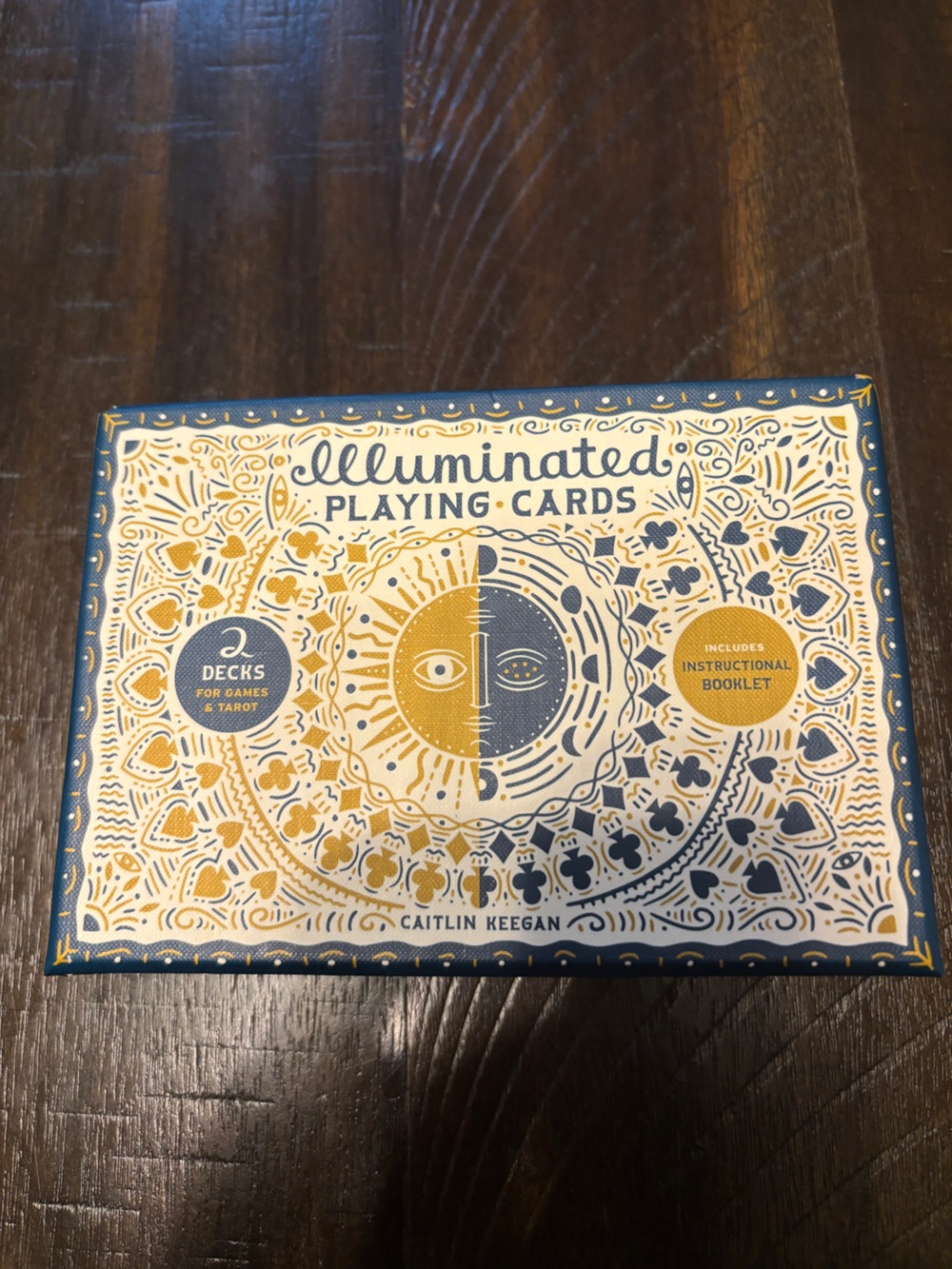 Illuminated Playing Cards Set 2 decks +Tarot Guide -Caitlyn Keegan